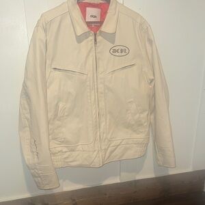 Men's Cream Bomber Jacket